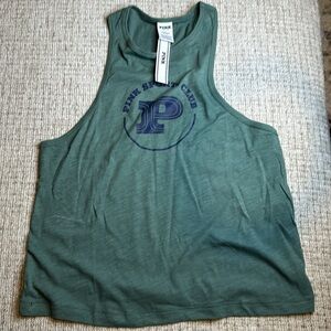 NWT PINK Green Tank Top with Logo